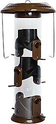 Natures Way Bird Products Wide Deluxe Funnel Flip Top Bird Feeder, Brown, 2.8-qt
