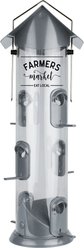 Natures Way Bird Products Wide Deluxe Easy Clean Decorative Bird Feeder, Silver, 2.8-qt