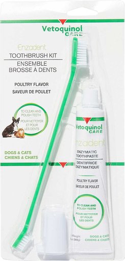 Vetoquinol Enzadent Enzymatic Poultry Flavor Dog & Cat Dental Kit