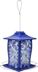 Natures Way Bird Products Paisley Sky Gazebo Bird Feeder, Blue, 3.7-qt