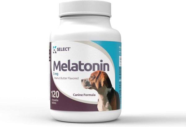 K9 Choice Melatonin Peanut Butter Flavor Calming Dog Supplement, 3-mg, 120 count slide 1 of 2