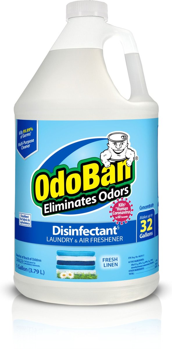 ODOBAN Concentrate Fresh Linen Disinfectant, 1gal