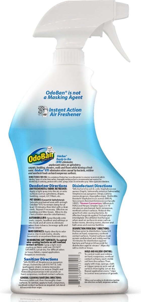 ODOBAN ReadytoUse Fresh Linen Disinfectant Spray, 32oz bottle
