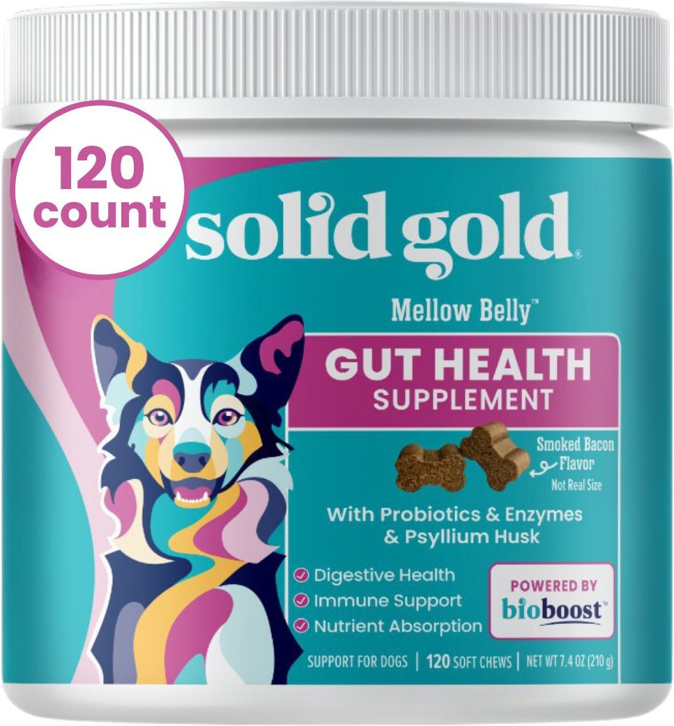 GOLD Mellow Belly Digestive Chews for 120 count - Chewy.com