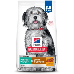 Hill's Science Diet Perfect Weight & Joint Support Chicken Flavored Adult Dry Dog Food, 3.5-lb bag