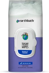 Earthbath Rosemary & Chamomile Scented Tushy Grooming Wipes, 100 count