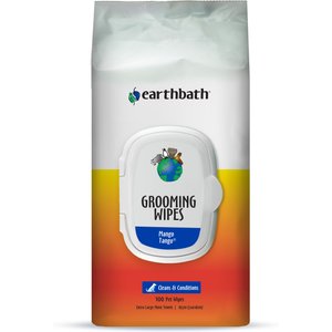 Earthbath Mango Tango Cat & Dog Grooming Wipes, 100 count