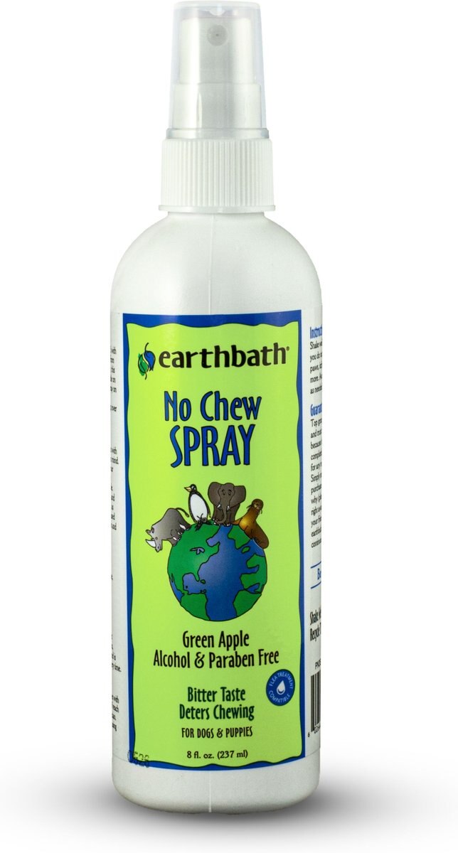 EARTHBATH No Chew Green Apple & Bitters Flavored Dog Spray, 8oz bottle