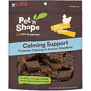 Pet 'n Shape Chik 'n Recipe Calming Support Dog Treats, 12-oz bag
