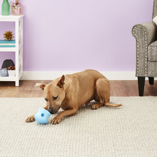 West Paw Zogoflex Toppl Tough Treat Dispensing Dog Chew Toy, Aqua Blue, Large