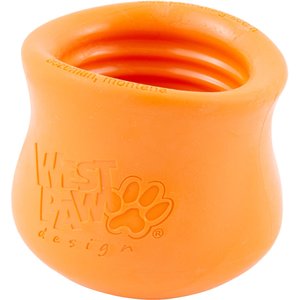 West Paw Zogoflex Toppl Tough Treat Dispensing Dog Chew Toy, Tangerine, Large