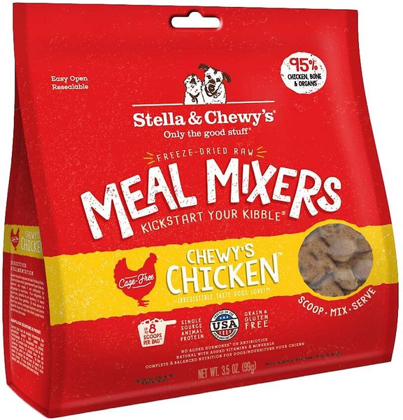 Stella & Chewy's Chewy's Chicken Meal Mixers Freeze-Dried Raw Dog Food Topper, 3.5-oz bag slide 1 of 11