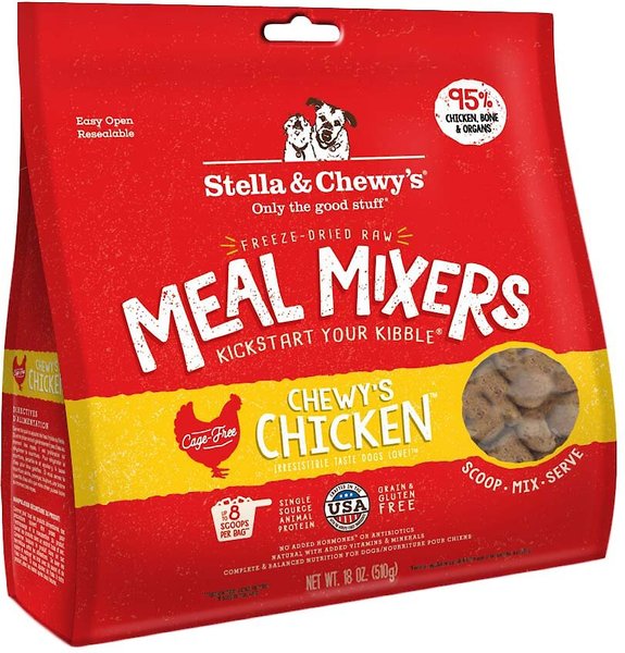 Stella & Chewy's Chewy's Chicken Meal Mixers Freeze-Dried Raw Dog Food Topper, 18-oz bag slide 1 of 6