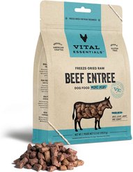 Vital Essentials Freeze-Dried Raw Beef Entree Mini Nibs Dog Food, 5.5-oz bag