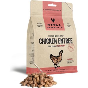 Vital Essentials Freeze-Dried Raw Chicken Entree Mini Nibs Dog Food, 5.5-oz bag