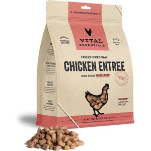 Vital Essentials Freeze-Dried Raw Chicken Entree Mini Nibs Dog Food, 25-oz bag