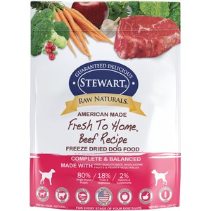 Stewart Raw Naturals Beef Recipe Grain-Free Freeze-Dried Dog Food, 12-oz bag