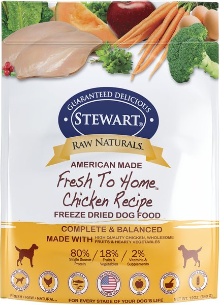 Stewart Raw Naturals Chicken Recipe Grain-Free Freeze-Dried Dog Food, 12-oz bag slide 1 of 5