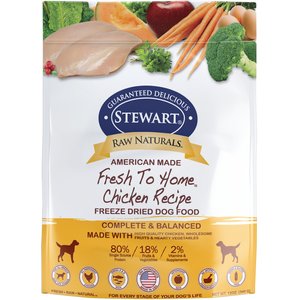 Stewart Raw Naturals Chicken Recipe Grain-Free Freeze-Dried Dog Food, 12-oz bag