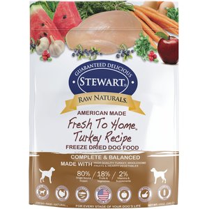 Stewart Raw Naturals Turkey Recipe Grain-Free Freeze-Dried Dog Food, 12-oz bag