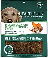 RUFFIN' IT Healthfuls Digestive Support Chicken & Pumpkin Recipe Dog Treats, 12-oz bag