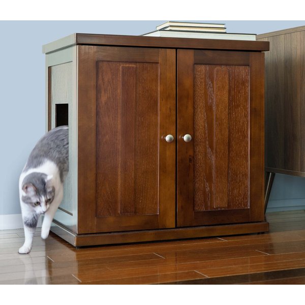 THE REFINED FELINE Refined Deluxe Cat Litter Box, Espresso, XLarge
