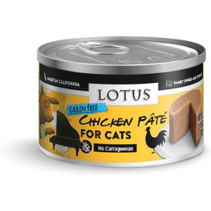 Lotus Chicken Pate Grain-Free Canned Cat Food, 2.75-oz, case of 24