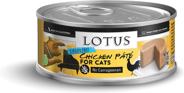 Lotus Chicken Pate Grain-Free Canned Cat Food, 5.3-oz, case of 24 slide 1 of 3