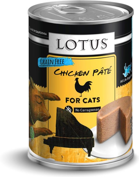 Lotus Chicken Pate Grain-Free Canned Cat Food, 12.5-oz, case of 12 slide 1 of 3