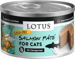 Lotus Salmon Pate Grain-Free Canned Cat Food, 2.75-oz, case of 24