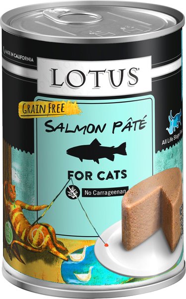 Lotus Salmon Pate Grain-Free Canned Cat Food, 12.5-oz, case of 12 slide 1 of 1
