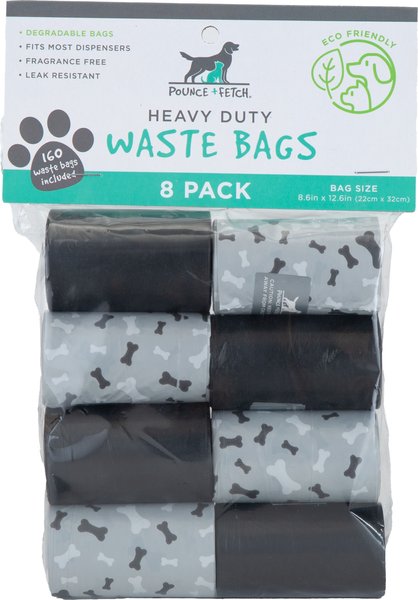 Pounce + Fetch Degradable Dog Waste Bags, 160 count slide 1 of 7