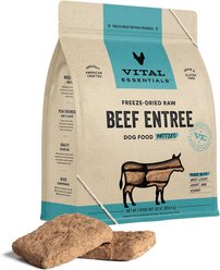 Vital Essentials Freeze-Dried Raw Beef Patties Entree Dog Food, 30-oz bag