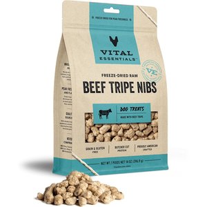 Vital Essentials Freeze-Dried Raw Beef Tripe Nibs Dog Treats, 14-oz bag