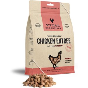 Vital Essentials Freeze-Dried Raw Chicken Mini Nibs Entree Cat Food, 12-oz bag