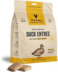 Vital Essentials Freeze-Dried Raw Duck Mini Patties Entree Cat Food, 8-oz bag