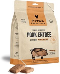 Vital Essentials Freeze-Dried Raw Pork Mini Patties Entree Cat Food, 8-oz bag