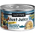 Lotus Just Juicy Salmon & Pollock Stew Grain-Free Canned Cat Food, 2.5-oz, case of 24