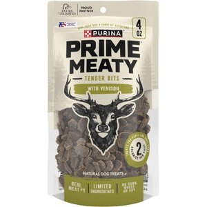 Prime Bones Prime Bits with Wild Venison All Natural Dog Treats, 4-oz pouch