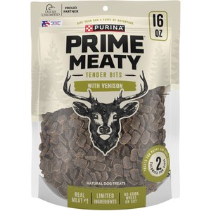 Prime Bones Prime Bits with Wild Venison All Natural Dog Treats, 16-oz pouch