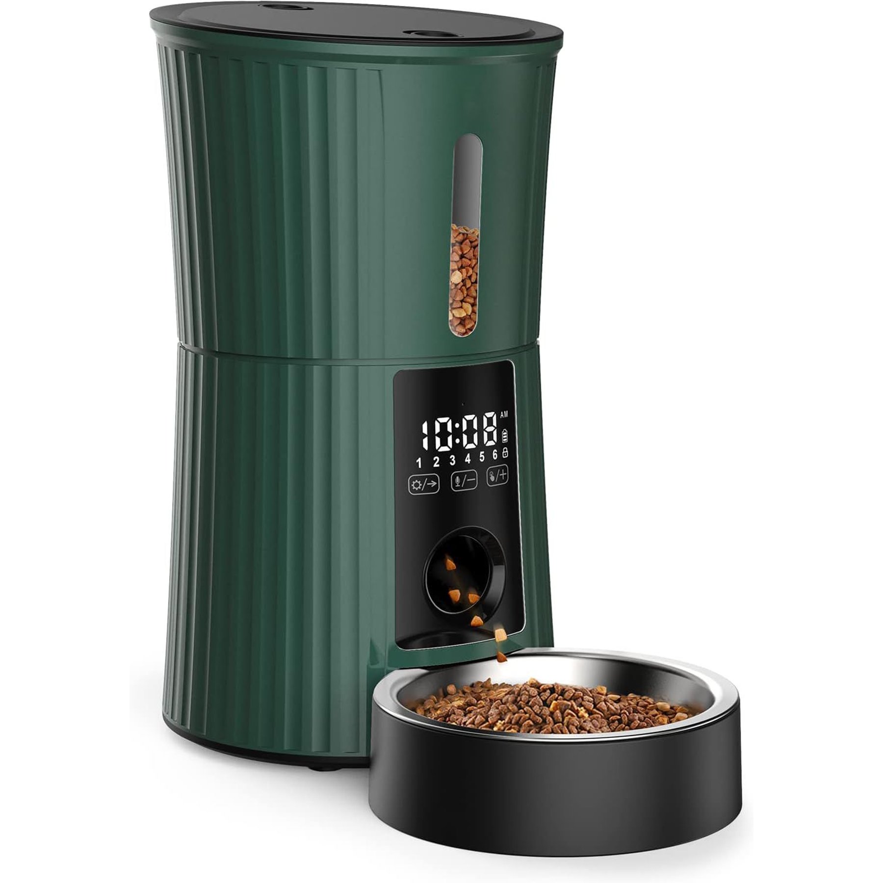 PATPET PF02 Timed Automatic Food Feeder Smart Dispenser for Cats & Dogs,  Black 