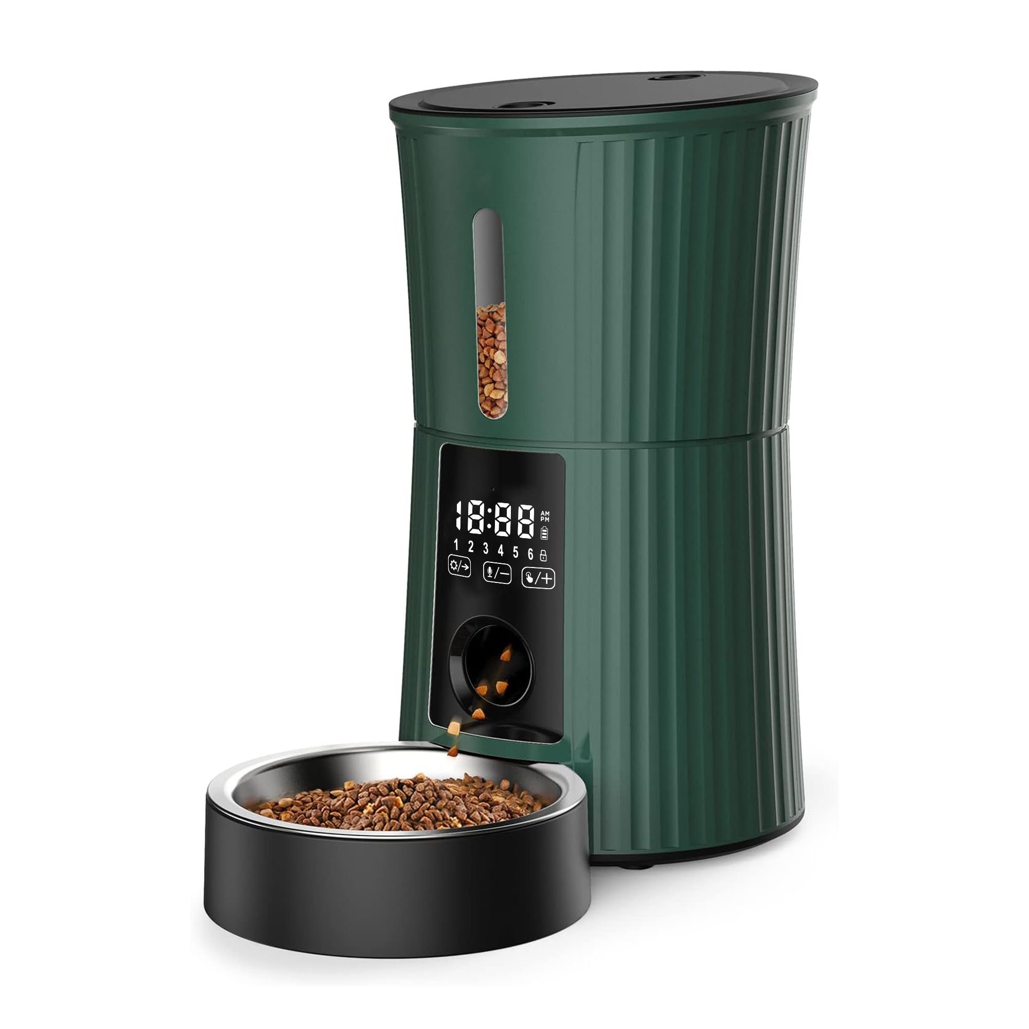 PATPET PF01 Timed 10s Voice Recorder Smart Automatic Cat & Dog Feeder, 4lit, Green Customer