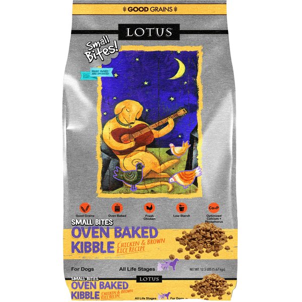 LOTUS OvenBaked Senior Small Bites Recipe Dry Dog Food, 12.5lb bag