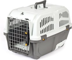 MidWest Homes for Pets 24-in Plastic Dog & Cat Carrier with integrated Litter Pan, Grey, Small slide 1 of 9