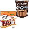 SmartBones SmartSticks Peanut Butter Chews + Good 'n' Fun Triple Flavor Kabobs Chicken, Duck & Chicken Liver Dog Chews