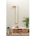 TRIXIE Wall Set 1 - Wall Mount Cat Scratching Post w/Perch, Natural & White
