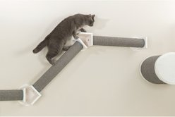 TRIXIE Wall Set 2 - Wall Mount & 3 Scratching Posts Cat Furniture, White & Gray