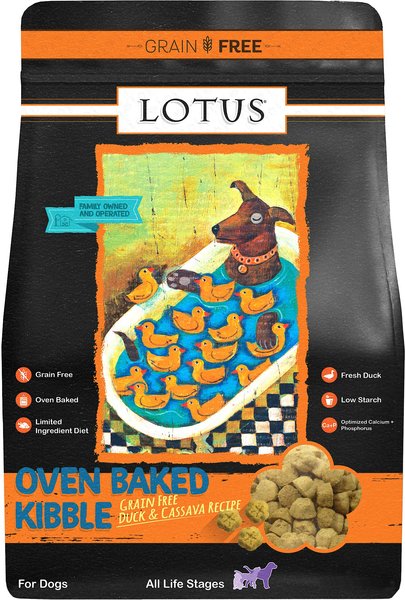 Lotus Wholesome Grain-Free Duck & Cassava Recipe Dry Dog Food, 4-lb bag slide 1 of 3