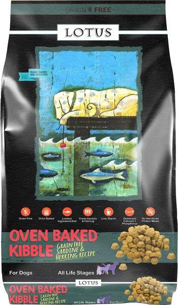 Lotus Oven-Baked Grain-Free Sardine & Herring Recipe Dry Dog Food, 20-lb bag slide 1 of 3