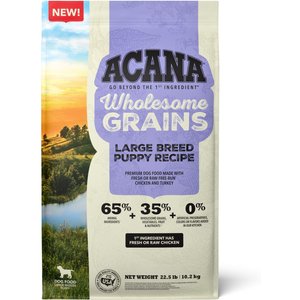 ACANA Wholesome Grains Large Breed Puppy Dry Dog Food, 22.5-lb bag